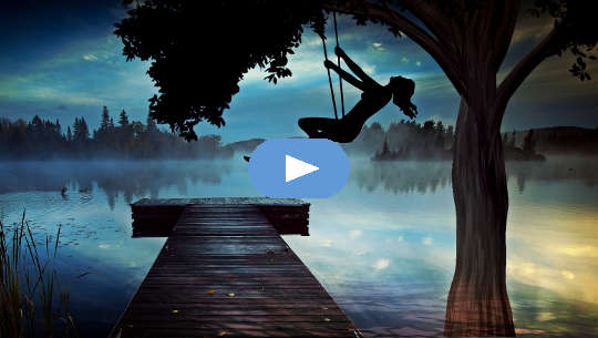 Experiencing Elemental Beings: Truth or Fantasy? silhouette of a girl high on a swing at dusk over looking a foggy lake