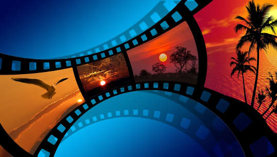 Designing a New Future for Yourself illustration of a film strip with various scenic pictures on each frame