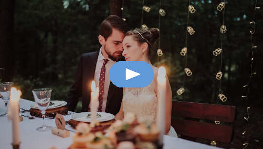 From Cheesy Relationships to a Gourmet Banquet couple sitting at a gourmet dining table