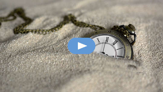 "I'll Do It Tomorrow" -- The Quicksand of Procrastination a pocket watch semi-buried in the sand