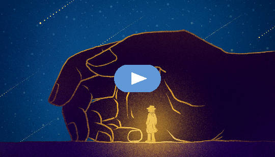 The Do's and Don'ts of Meditation and Trauma a lit-up figure surrounded by a semi-closed fist