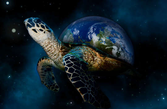 Ready and Willing: The Importance of Showing Up a turtle in the skies with Planet Earth as its shell
