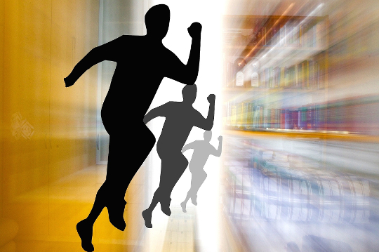 Slowing Down the Need for Immediate Gratification silhouette of men running