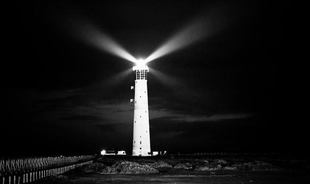 Truth as Lifeblood of the Inner Self lighthouse sending a bright light in all directions