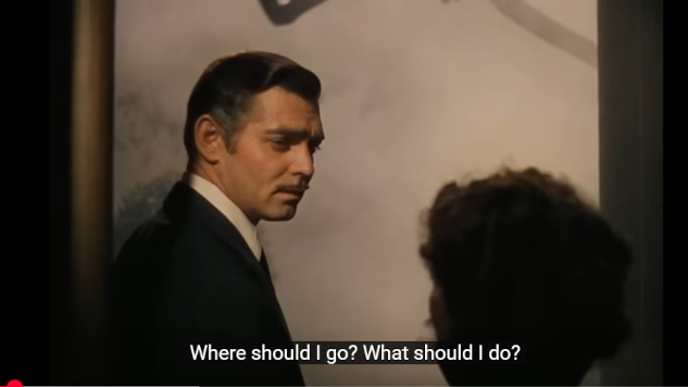 Frankly, My Dear, I Don’t Give A Damn scene from the movie Gone with the Wind