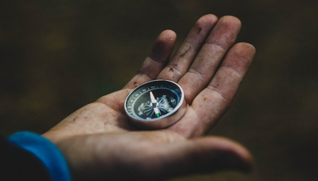 A compass in the palm of a hand.&nbsp;Image by dima_goroziya from Pixabay.&nbsp;