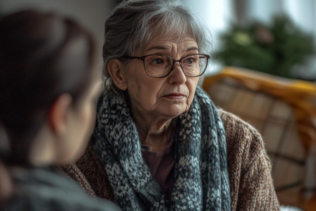 Love in Tough Times: Caring Without Losing Yourself Two women sitting together, one looking away in the distance. Image by Vilius Kukanauskas from Pixabay.