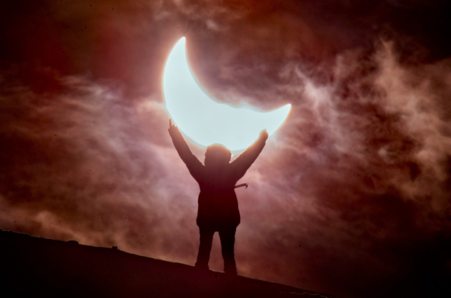 A Partial Solar Eclipse over Iceland. Image Credit & Copyright: Wioleta Gorecka.&nbsp;