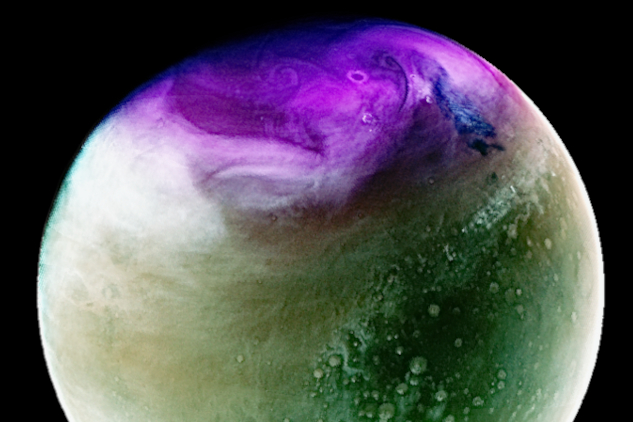 "Ultraviolet Mars" Image Credit: MAVEN, Laboratory for Atmospheric and Space Physics, Univ. Colorado, NASA.&nbsp;