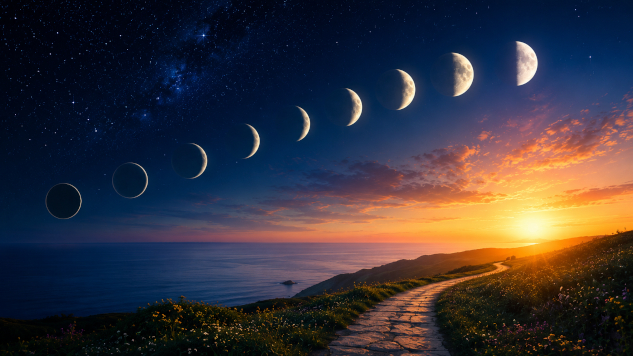 new moon to half moon