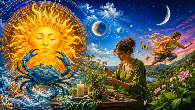 sun waxing moon